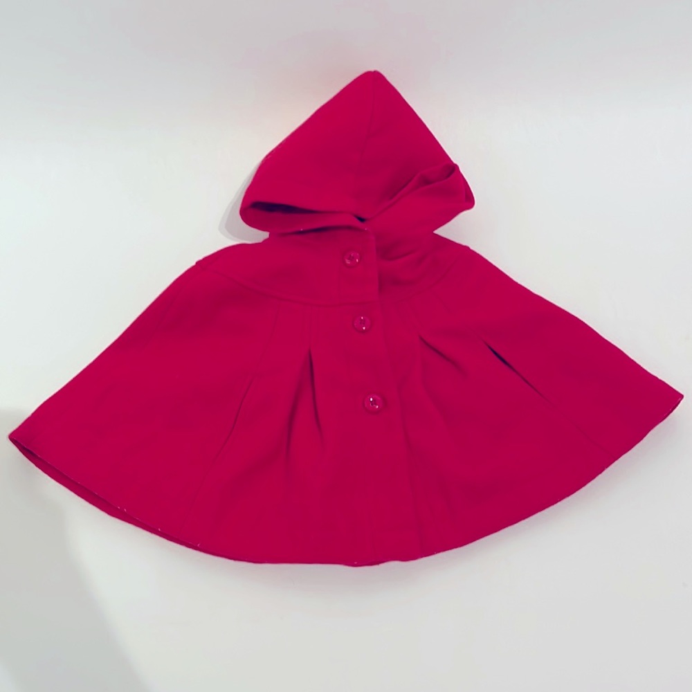 Gymboree Dress Up Red Hooded Ponchu (12 to 18 months)